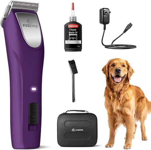 Professional Dog Clippers for Grooming - 2 Speed Detachable Blade Pet Grooming Kit for Thick Curly Matted Coats - Low Noise Heavy Duty Cordless Hair Trimmer for Animal in Saudi Arabia