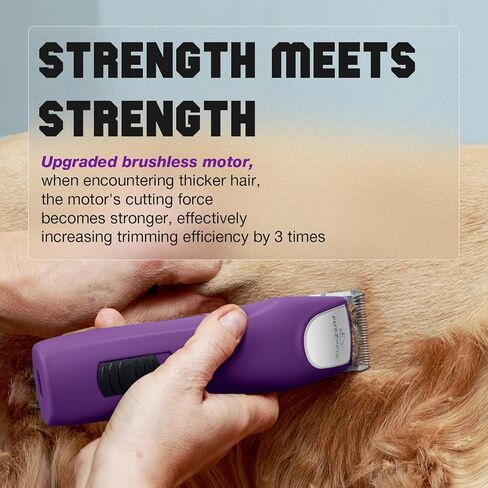 Professional Dog Clippers for Grooming - 2 Speed Detachable Blade Pet Grooming Kit for Thick Curly Matted Coats - Low Noise Heavy Duty Cordless Hair Trimmer for Animal in Saudi Arabia