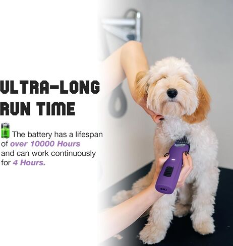 Professional Dog Clippers for Grooming - 2 Speed Detachable Blade Pet Grooming Kit for Thick Curly Matted Coats - Low Noise Heavy Duty Cordless Hair Trimmer for Animal in Saudi Arabia