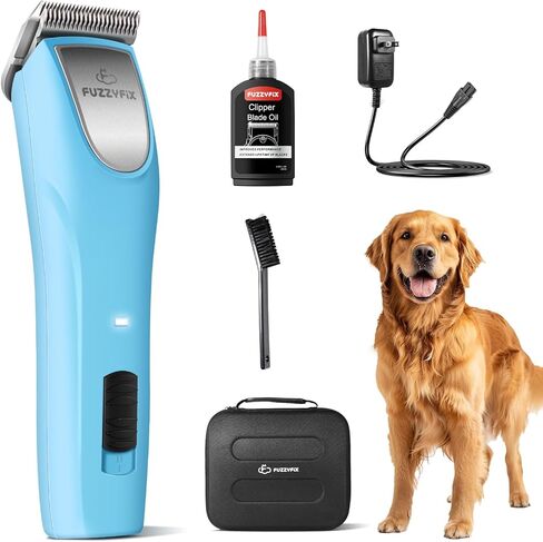 Professional Dog Clippers for Grooming - 2 Speed Detachable Blade Pet Grooming Kit for Thick Curly Matted Coats - Low Noise Heavy Duty Cordless Hair Trimmer for Animal in Saudi Arabia