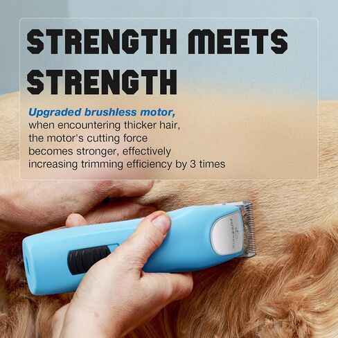 Professional Dog Clippers for Grooming - 2 Speed Detachable Blade Pet Grooming Kit for Thick Curly Matted Coats - Low Noise Heavy Duty Cordless Hair Trimmer for Animal in Saudi Arabia