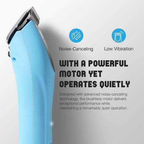 Professional Dog Clippers for Grooming - 2 Speed Detachable Blade Pet Grooming Kit for Thick Curly Matted Coats - Low Noise Heavy Duty Cordless Hair Trimmer for Animal in Saudi Arabia