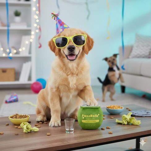 لعبة Fuzz Ballz القطيفة - لعبة مضحكة للكلاب الكحولية - لعبة محاكاة ساخرة - لعبة مضحكة تصدر صوتًا للكلاب الصغيرة والمتوسطة والكبيرة in Kuwait