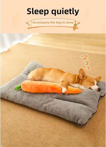 Giant 29.5'' Anxiety Relief Carrot Plush for Dogs - Squeaker Inside Interactive Chew Toy with Hypoallergenic Filling | Oeko-TEX Certified Boredom Buster & Cuddle Companion in Kuwait