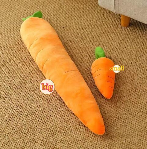 Giant 29.5'' Anxiety Relief Carrot Plush for Dogs - Squeaker Inside Interactive Chew Toy with Hypoallergenic Filling | Oeko-TEX Certified Boredom Buster & Cuddle Companion in Kuwait