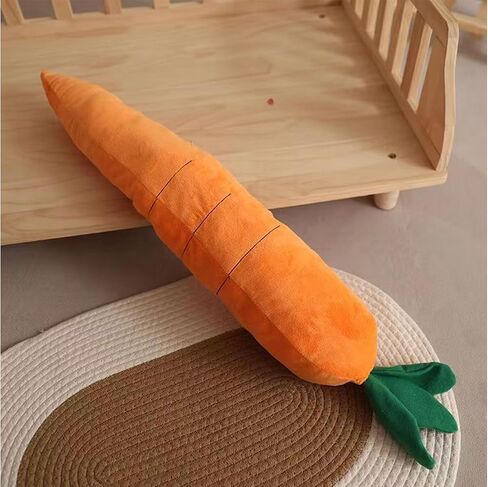 Giant 29.5'' Anxiety Relief Carrot Plush for Dogs - Squeaker Inside Interactive Chew Toy with Hypoallergenic Filling | Oeko-TEX Certified Boredom Buster & Cuddle Companion in Kuwait