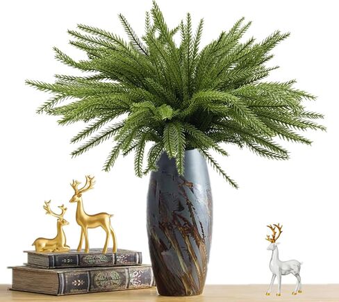 نباتات CATTREE الاصطناعية لعيد الميلاد، شجيرات العشب البلاستيكية الصناعية، أوراق شجيرات محاكاة أوراق وهمية، المنزل الداخلي والخارجي، حديقة الزفاف، قاعة الديكور، قاعة المكتب، حشو زارع الطاولة - ذهبي، عبوتان in Kuwait