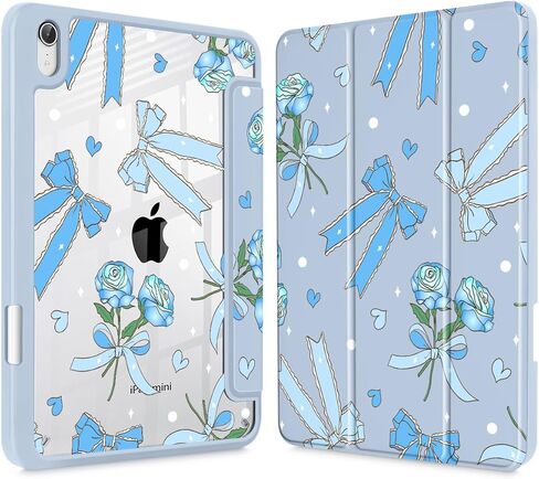 حالة Tuiklol Clear لـ iPad Mini 7 (A17 Pro 7th Generation) 2024 / iPad Mini 6 (الجيل السادس) 2021 8.3 بوصة ، حامل قلم رصاص مدمج غطاء شفاف شفاف. in Kuwait