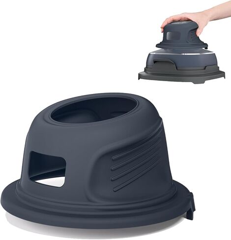 Air Fryer Silicone Lid Cover for Ninja Crispi, Hot Pads Potholders for Ninja Crispi Airfryer Accessories,Glass Air Fryer Cooking System Stand, Kitchen Aid (Dark Gray) in Saudi Arabia