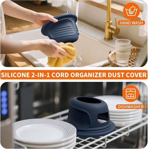 Air Fryer Silicone Lid Cover for Ninja Crispi, Hot Pads Potholders for Ninja Crispi Airfryer Accessories,Glass Air Fryer Cooking System Stand, Kitchen Aid (Dark Gray) in Saudi Arabia