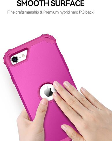 حافظة BENTOBEN لهاتف iPhone SE 2022 وحافظة iPhone SE 2020، شديدة التحمل 3 في 1، هيكل كامل متين ومقاوم للصدمات، حافظة مطاطية ناعمة من البولي كربونات الناعم لهاتف iPhone SE 3rd/2nd Gen، أرجواني فاتح/لافندر in Kuwait