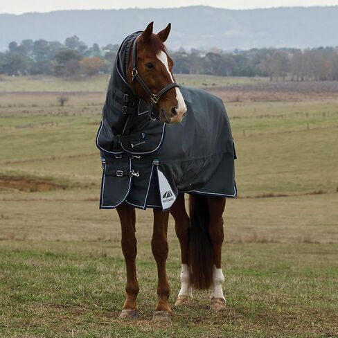 WeatherBeeta ComFiTec Ultra Turnout Detach-A-Neck 360g, Charcoal, 78" in Saudi Arabia