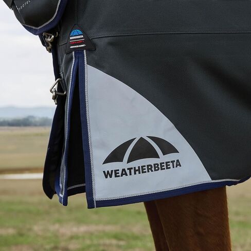 WeatherBeeta ComFiTec Ultra Turnout Detach-A-Neck 360g, Charcoal, 78" in Saudi Arabia