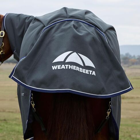 WeatherBeeta ComFiTec Ultra Turnout Detach-A-Neck 360g, Charcoal, 78" in Saudi Arabia