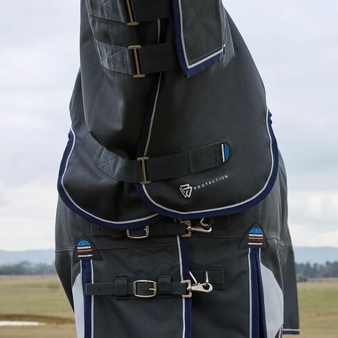 WeatherBeeta ComFiTec Ultra Turnout Detach-A-Neck 360g, Charcoal, 78" in Saudi Arabia