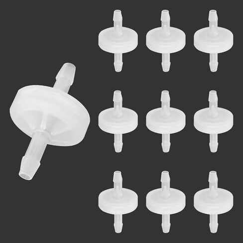 10 pcs 1/8 inch(3mm) Hose Barb Plastic Check Valve, Vacuum Aquarium Pump Air Check Valve One Way Barb Hose Inline Non Return (1/8 inch) in Kuwait