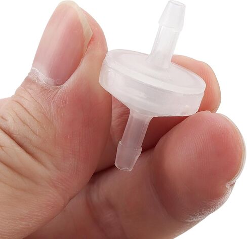 10 pcs 1/8 inch(3mm) Hose Barb Plastic Check Valve, Vacuum Aquarium Pump Air Check Valve One Way Barb Hose Inline Non Return (1/8 inch) in Kuwait