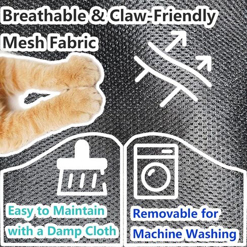 Elevated Cat Hammock Bed, Pet Hammock Bed Easy Assembly with Removable Washable Mesh, Suitable for Young Cats and Dogs in Saudi Arabia