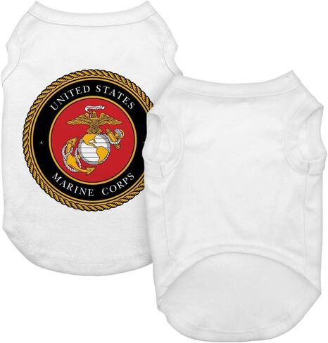 Marine Support Unit Dog Tank Top with Tactical Bulldog Emblem, Patriotic Military Support Dog Shirt for Marine Families & Veterans – White (Large) in Saudi Arabia
