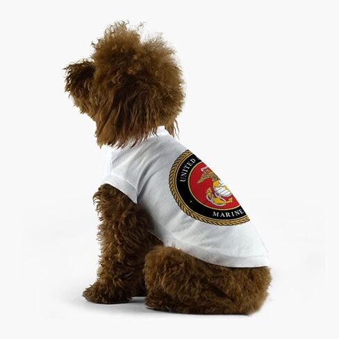 Marine Support Unit Dog Tank Top with Tactical Bulldog Emblem, Patriotic Military Support Dog Shirt for Marine Families & Veterans – White (Large) in Saudi Arabia