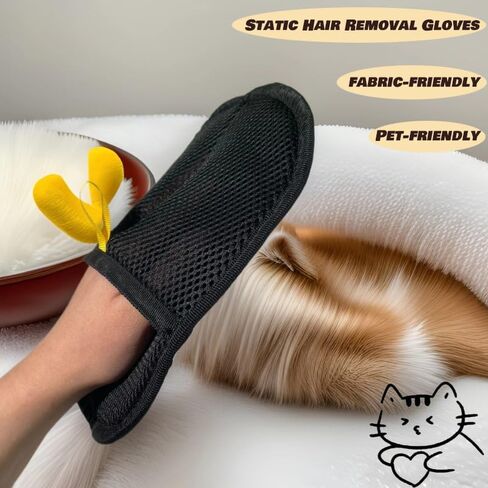 Pet Hair Removal Gloves, Grooming and Fur Removal Tool for Cats and Dogs, 2-Pack in Saudi Arabia