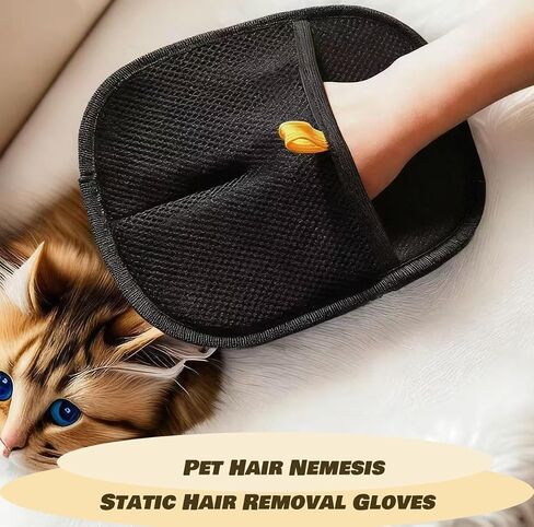 Pet Hair Removal Gloves, Grooming and Fur Removal Tool for Cats and Dogs, 2-Pack in Saudi Arabia