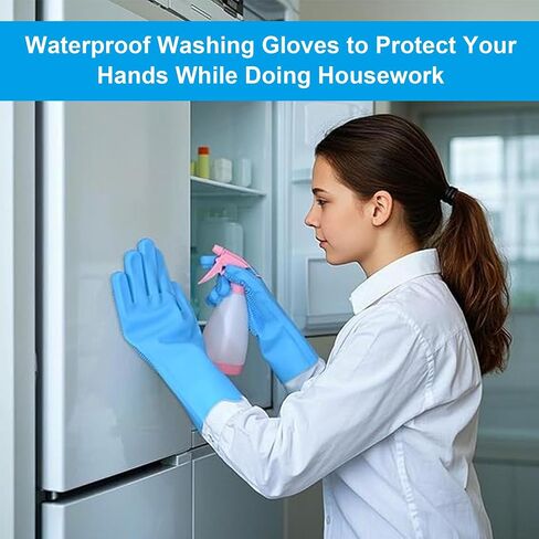 Pet Grooming Gloves for Dogs and Cats, Silicone Bathing and Massaging Gloves with High-Density Teeth, Heat Resistant Five Finger Design for Washing, Deshedding, Hair Removal Blue in Saudi Arabia