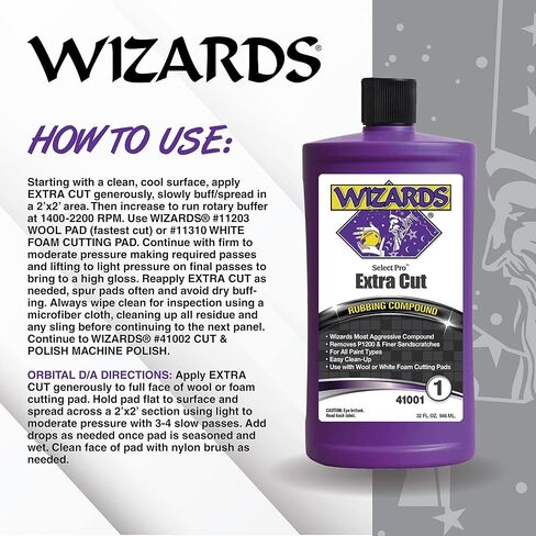 Wizards Select Pro Cut and Polish Compound Step 2 Perfect Match - ملمع مزدوج المفعول مع لمسة نهائية شديدة اللمعان - مركب تلميع يزيل العلامات الدوامة in Kuwait