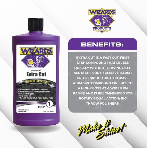 Wizards Select Pro Cut and Polish Compound Step 2 Perfect Match - ملمع مزدوج المفعول مع لمسة نهائية شديدة اللمعان - مركب تلميع يزيل العلامات الدوامة in Kuwait