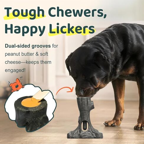 Bully Stick Holder & Frozen Snack Toy 2-in-1 for Large Aggressive Chewers, Durable Dog Chew Toy Reduces Anxiety & Prevents Choking, BPA-Free in Saudi Arabia