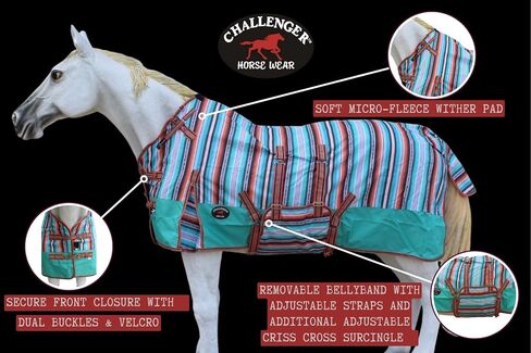 78" 1200D Turnout Heavy-Weight Bellyband Rain Horse Winter Blanket Serepe 5B109 in Saudi Arabia