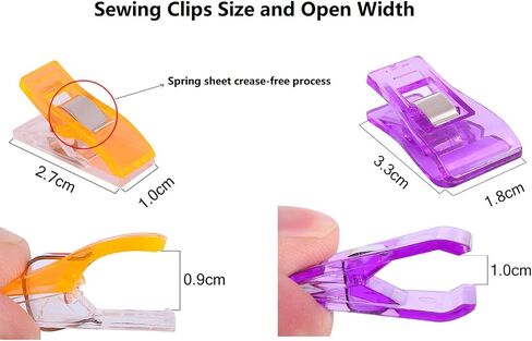Quilting Clips and Sewing Fabric Clips,Pack of 100,80 Small +20 Middle Quilt Clips Perfect for Sewing Binding,Crafts,Paper Work and Hanging Little Things in Saudi Arabia