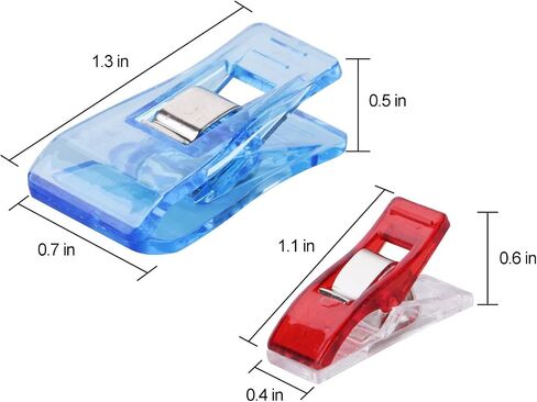 Quilting Clips and Sewing Fabric Clips,Pack of 100,80 Small +20 Middle Quilt Clips Perfect for Sewing Binding,Crafts,Paper Work and Hanging Little Things in Saudi Arabia