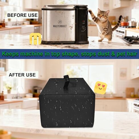 Electric Fryer Cover for Masterbuilt 3-in-1 10 Liter XL Electric Fryer MB20012420—Heavy-Duty Waterproof Heat-resistant Dustproof Electric Fryer Protective Case Deep Fryer Cover (Black) in Saudi Arabia