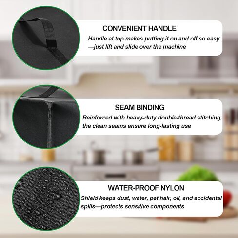 Electric Fryer Cover for Masterbuilt 3-in-1 10 Liter XL Electric Fryer MB20012420—Heavy-Duty Waterproof Heat-resistant Dustproof Electric Fryer Protective Case Deep Fryer Cover (Black) in Saudi Arabia