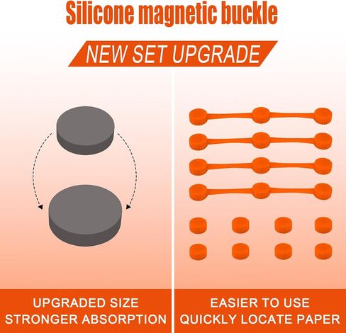 4 Sets Air Fryer Magnet Silicone Buckles, Include 4 Strips 8 Buckles Universal Air Fryer Magnets for Protecting Basket from Scratching Magnets Accessories for Holding down Parchment Paper Liner ﻿ in Saudi Arabia