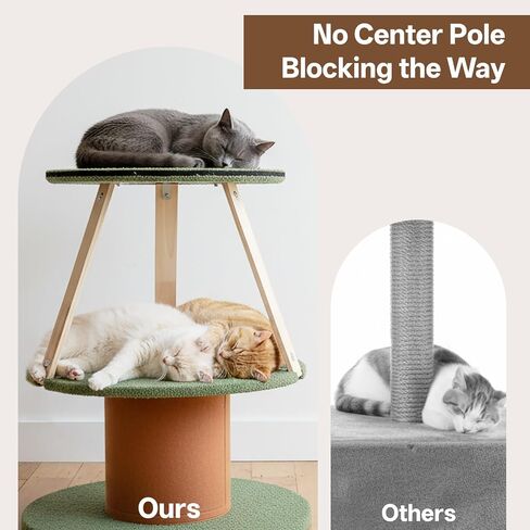 Gradient Christmas Cat Tree, Wide and Thickened Base for Stable and Sturdy, 2 Condos for Multiple Cats, Holiday-Themed Cat Christmas Tree, for Family with Cats in Kuwait