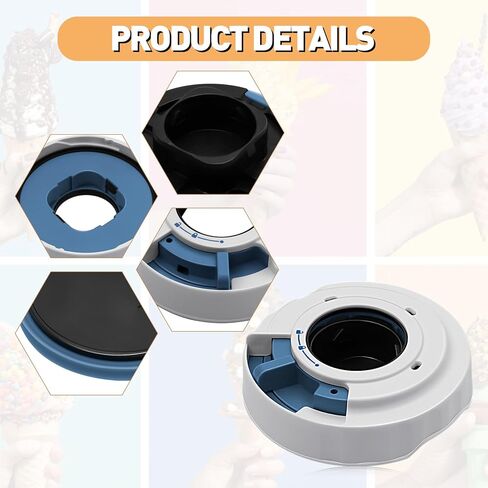 غطاء موزع بديل ومكبس متوافق مع Ninja Swirl من Creami NC700 NC701 NC701C لصانعي الآيس كريم، غطاء بديل للخدمة الناعمة Ninja Swirl، خالي من BPA، PC/ABS، أبيض in Kuwait
