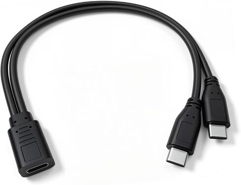 كابل شحن USB-C ، النوع C من النوع C إلى 2 USB-C ذكر شحن Y-الطاقة فقط ، لا نقل البيانات in Kuwait