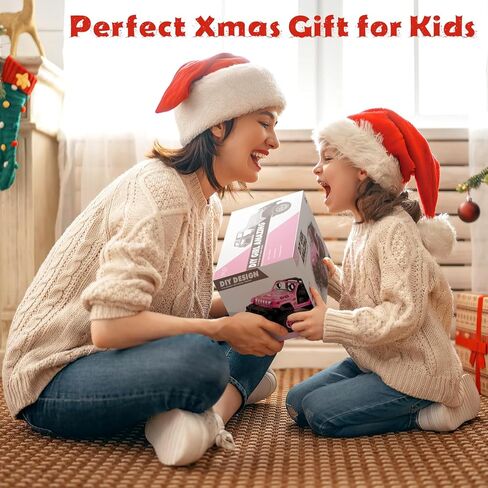 NQD Pink RC Cars 1:16 Scale with DIY Sticker, Remote Control Car for Girls, 80 Min Play 2.4Ghz Jeep RC Trucks,Little Girl Toys Gifts for 4-5 6-7 8-10 Years Old in Saudi Arabia