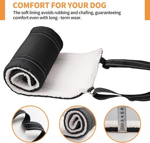 Dog Lift Harness for Large Dogs, Adjustable Comfortable Dog Sling with Handle, Knee & Rear Leg Support for Torn ACL Rehabilitation, Weak Rear Legs, Helps Senior, Disabled Canines(Black,L) in Saudi Arabia