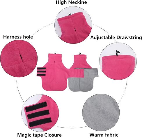 Geyecete Dachshund Clothes Dachshund Coat,Dachshund Winter Coat,Dachshund Jacket for Dogs Warm Windproof,High Neckine String Holes Miniature-Red-M in Saudi Arabia