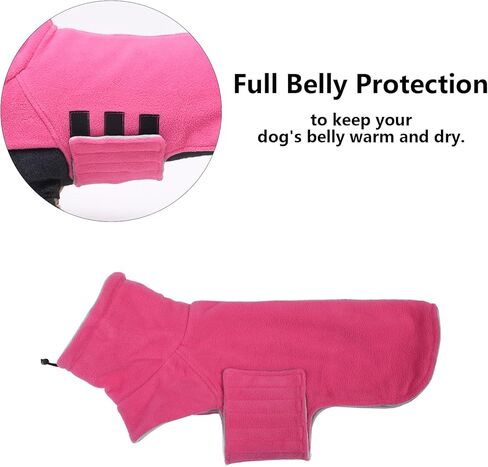 Geyecete Dachshund Clothes Dachshund Coat,Dachshund Winter Coat,Dachshund Jacket for Dogs Warm Windproof,High Neckine String Holes Miniature-Red-M in Saudi Arabia