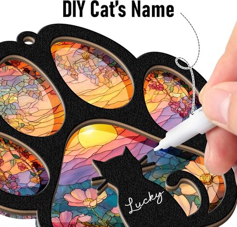 هدايا تذكارية للقطط من DIY لفقدان القطة التي تلتقط أشعة الشمس مع بطاقة التعاطف، هدايا تذكارية للحيوانات الأليفة للقطط، هدية للحيوانات الأليفة لذكرى مرورها بحلي الذاكرة لمحبي القطط (WA280705CATYTH) in Saudi Arabia
