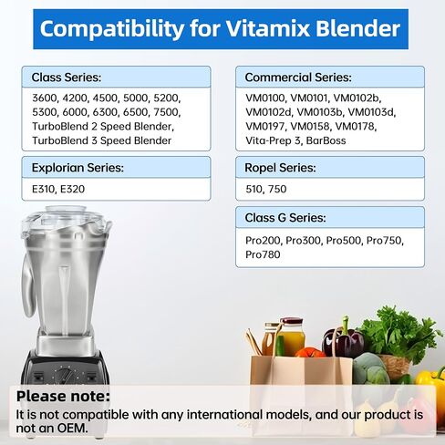 Stainless Steel Blender Pitcher 48oz, Replace for Vitamix 5000 5200 6300 6500 7500 E310 E320 Pro 200 500 750 vm0101 vm0197, Compatible with C/G-Series Explorian Commercial Ropel Series in Saudi Arabia