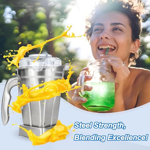 Stainless Steel Blender Pitcher 48oz, Replace for Vitamix 5000 5200 6300 6500 7500 E310 E320 Pro 200 500 750 vm0101 vm0197, Compatible with C/G-Series Explorian Commercial Ropel Series in Saudi Arabia
