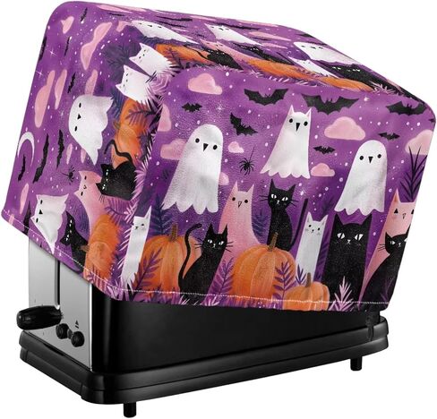 Wood Daisy Print Toaster Dust Cover 4 Slice Wide Slot, Protective Microwave Toaster Oven Cover Drawstring Closure, Machine Washable, Grey in Saudi Arabia