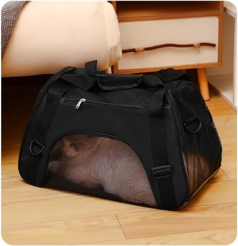 Pet Bag Convenient for Going Out, Dog cat Handbag for All Seasons, Foldable, Breathable, and Large Capacity(red,大号 (53cm*36cm*26cm)) in Kuwait