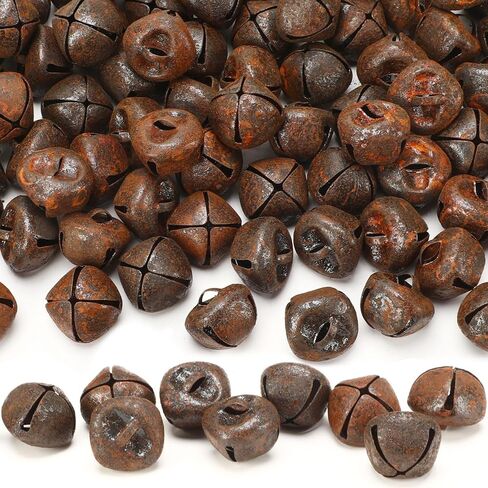 Augshy 50 Pieces Jingle Bells 4/5Inch Craft Bell Bulk for Christmas Home and Pet Decorations (Gold) in Kuwait