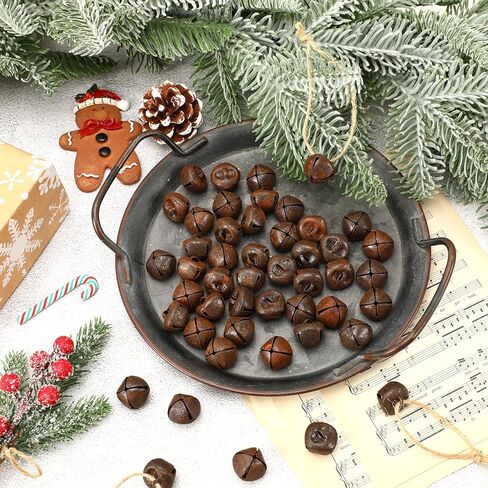 Augshy 50 Pieces Jingle Bells 4/5Inch Craft Bell Bulk for Christmas Home and Pet Decorations (Gold) in Kuwait